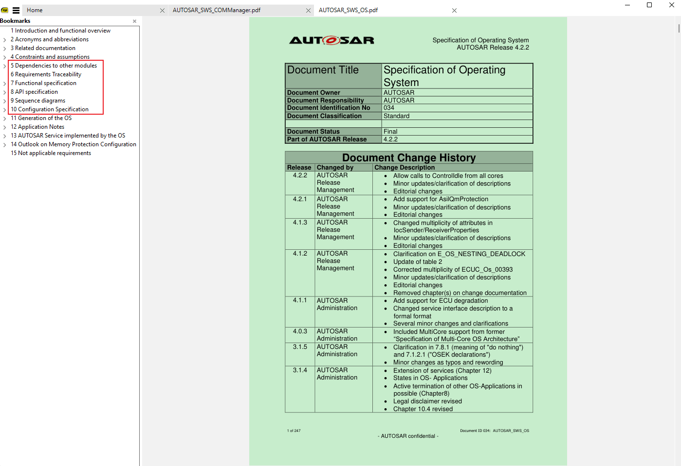 autosar-sws-chapters